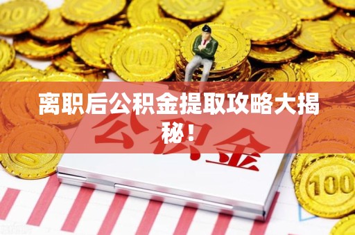 东湖离职后公积金提取攻略大揭秘！