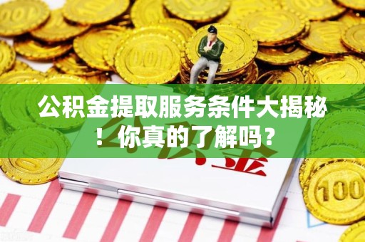 东湖公积金提取服务条件大揭秘！你真的了解吗？